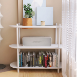 Fuurn SF3704 Curve White Bookcase (5 Shelf)